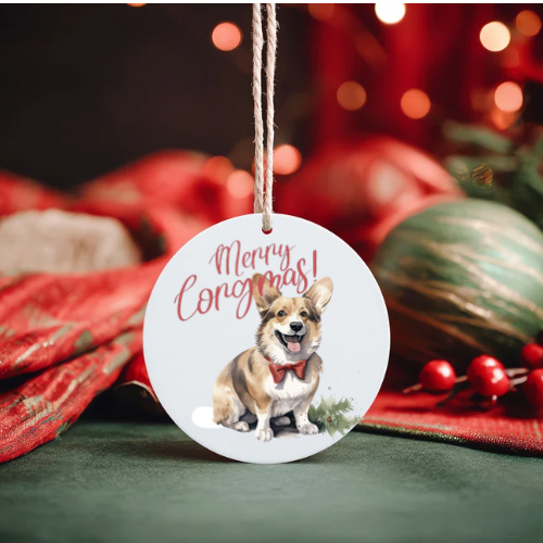 Christmas tree ornaments - dogs at Christmas