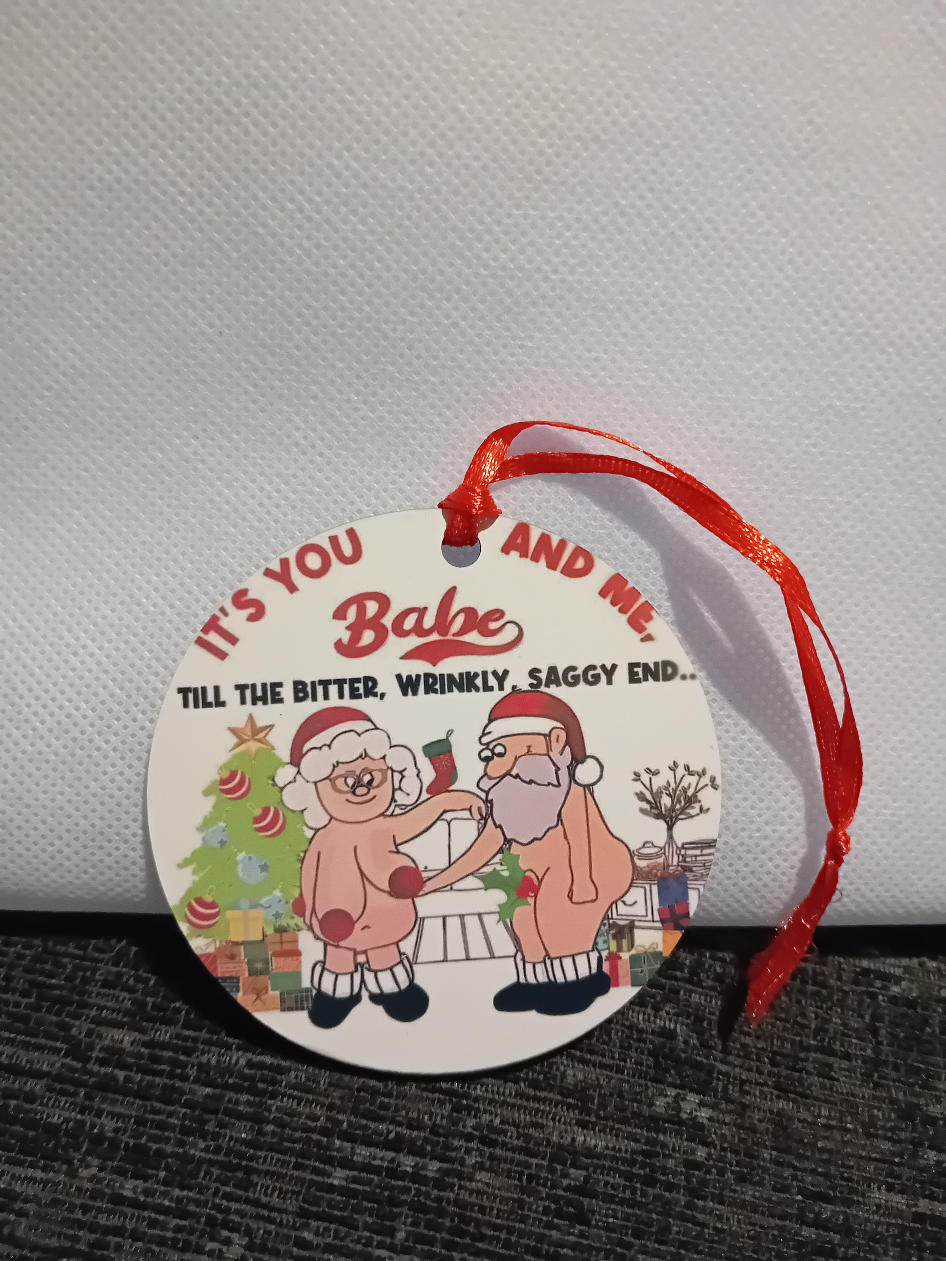 Christmas ornament - you and me babe