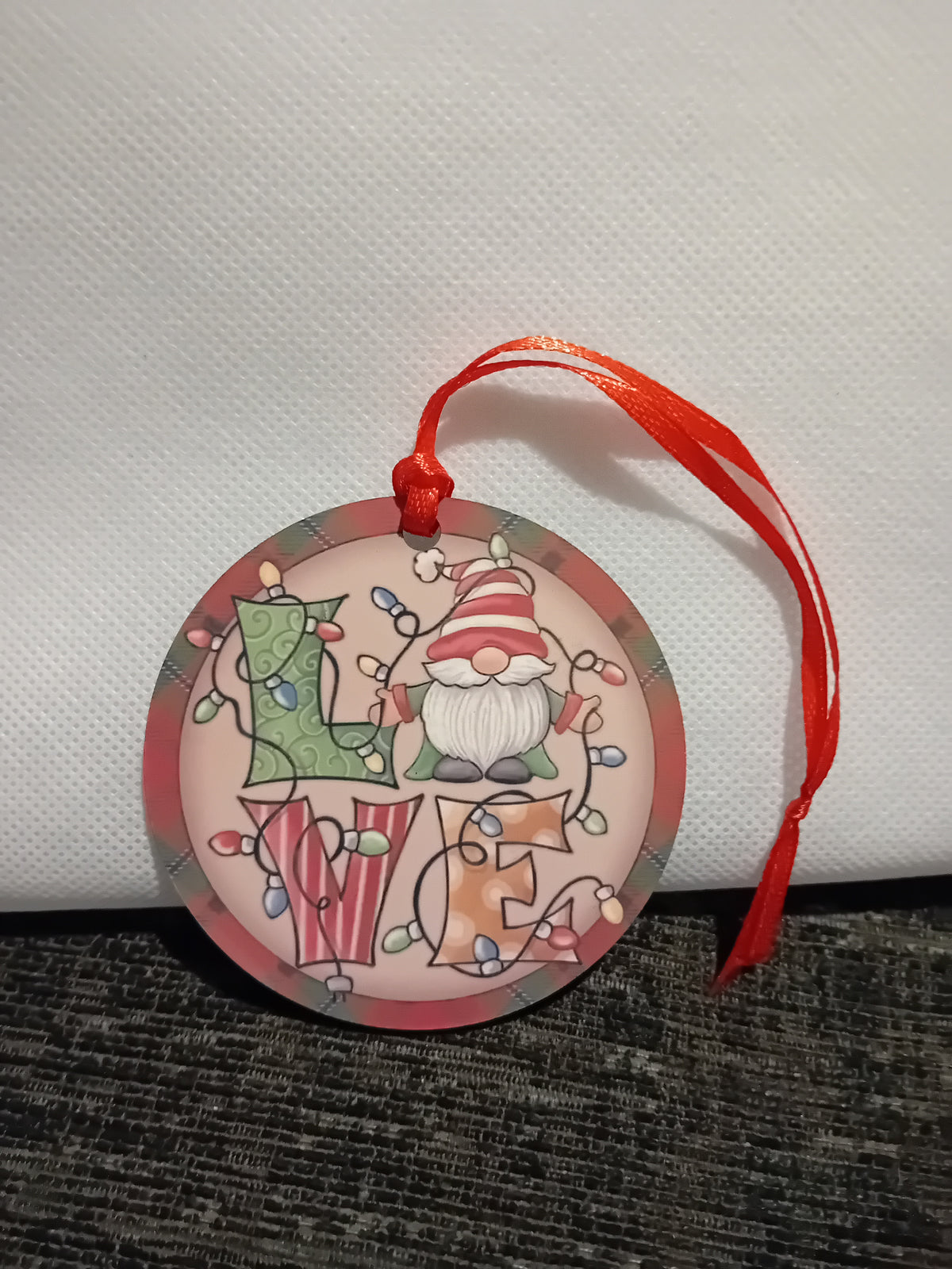 Christmas ornament - love Christmas gnome