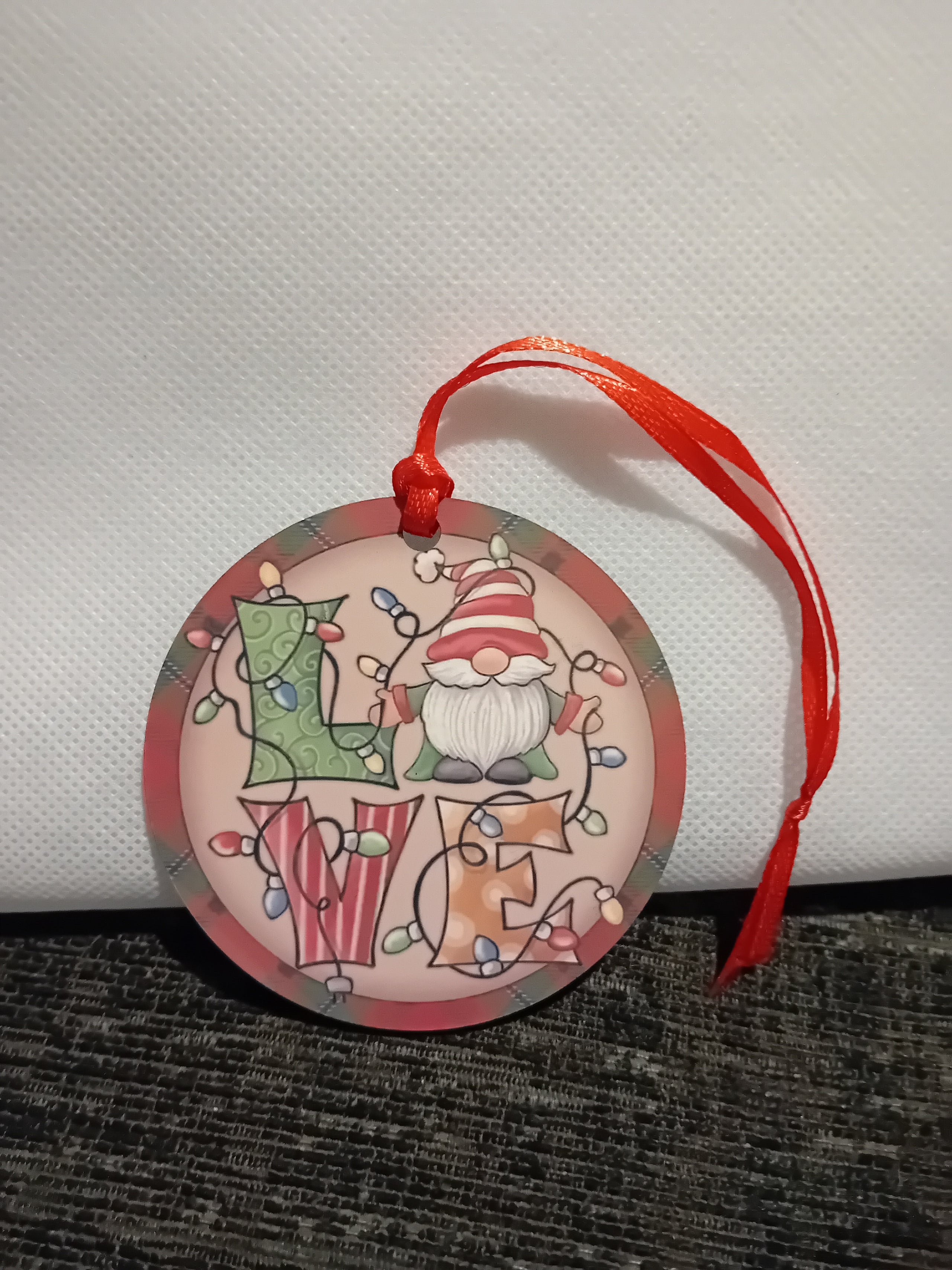 Christmas ornament - love Christmas gnome