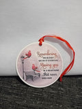 Christmas ornament- remember me missing me