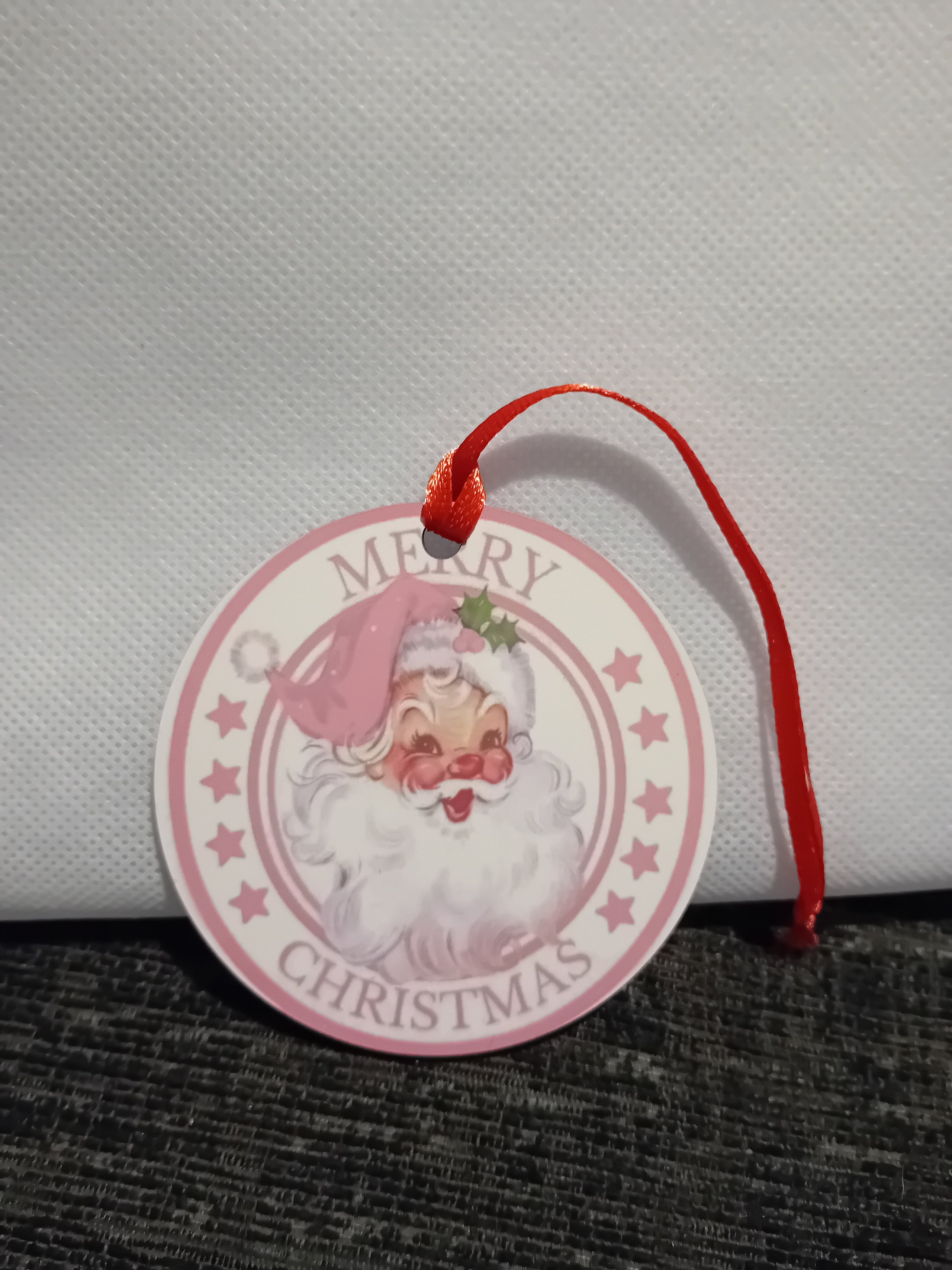 Christmas ornament - merry Christmas (pink)