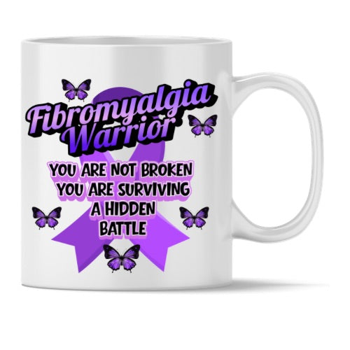 fibromyalgia warrior ceramic mug