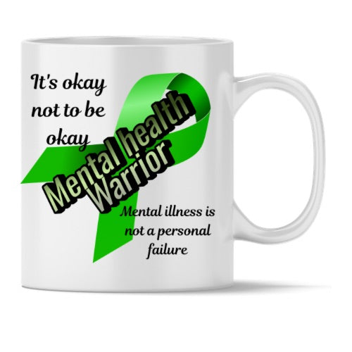 mental health warrior ceramic mug