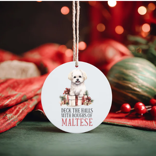 Christmas tree ornaments - dogs at Christmas