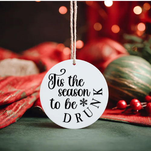 Christmas tree ornaments - adult quotes