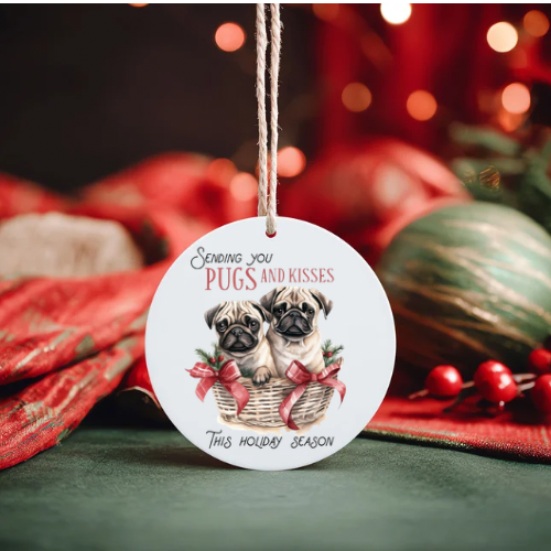 Christmas tree ornaments - dogs at Christmas