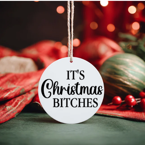 Christmas tree ornaments - adult quotes