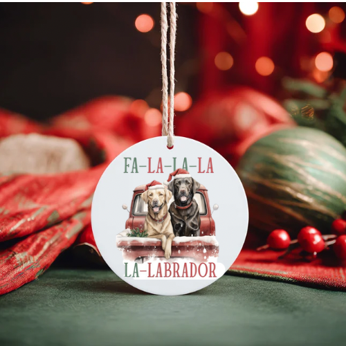 Christmas tree ornaments - dogs at Christmas
