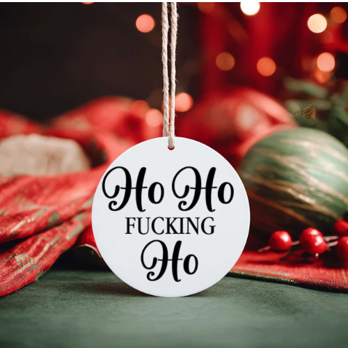 Christmas tree ornaments - adult quotes