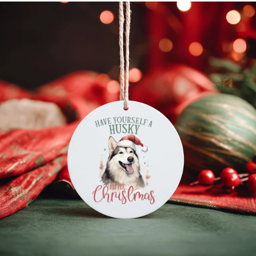 Christmas tree ornaments - dogs at Christmas