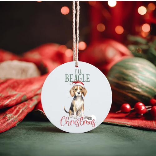 Christmas tree ornaments - dogs at Christmas