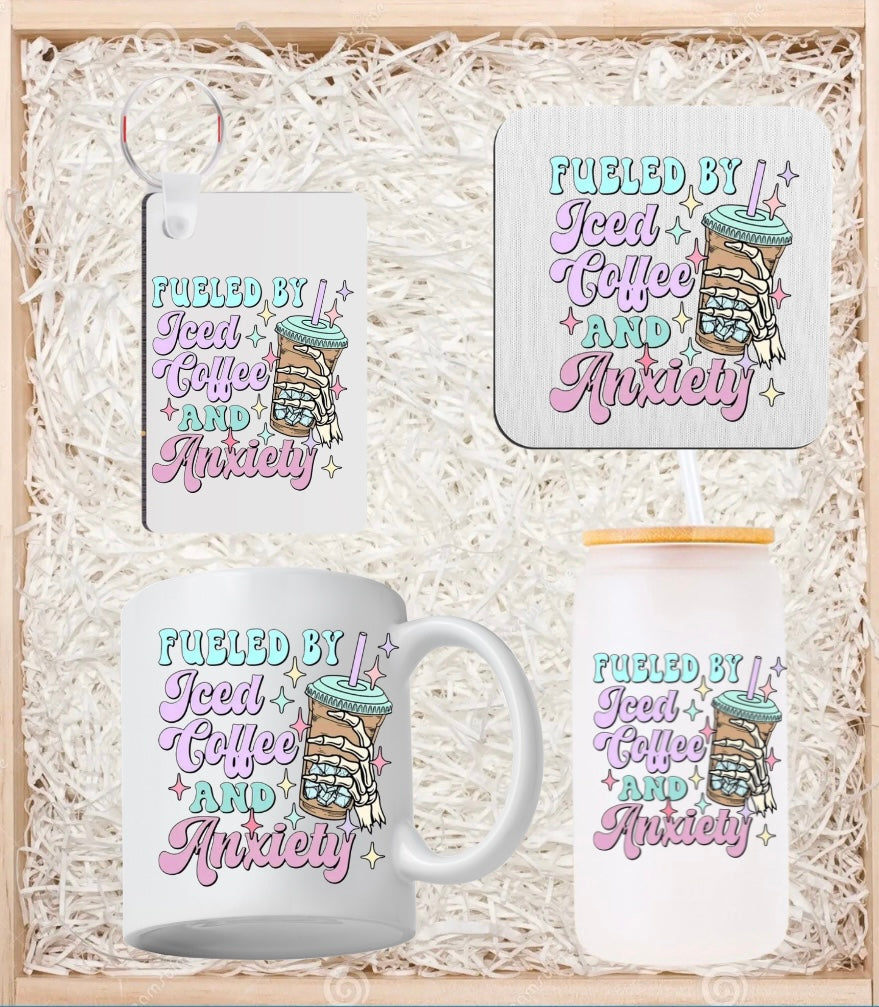 Iced coffee and anxiety gift set
