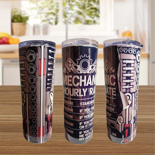 Stainless steel tumbler- mechanic